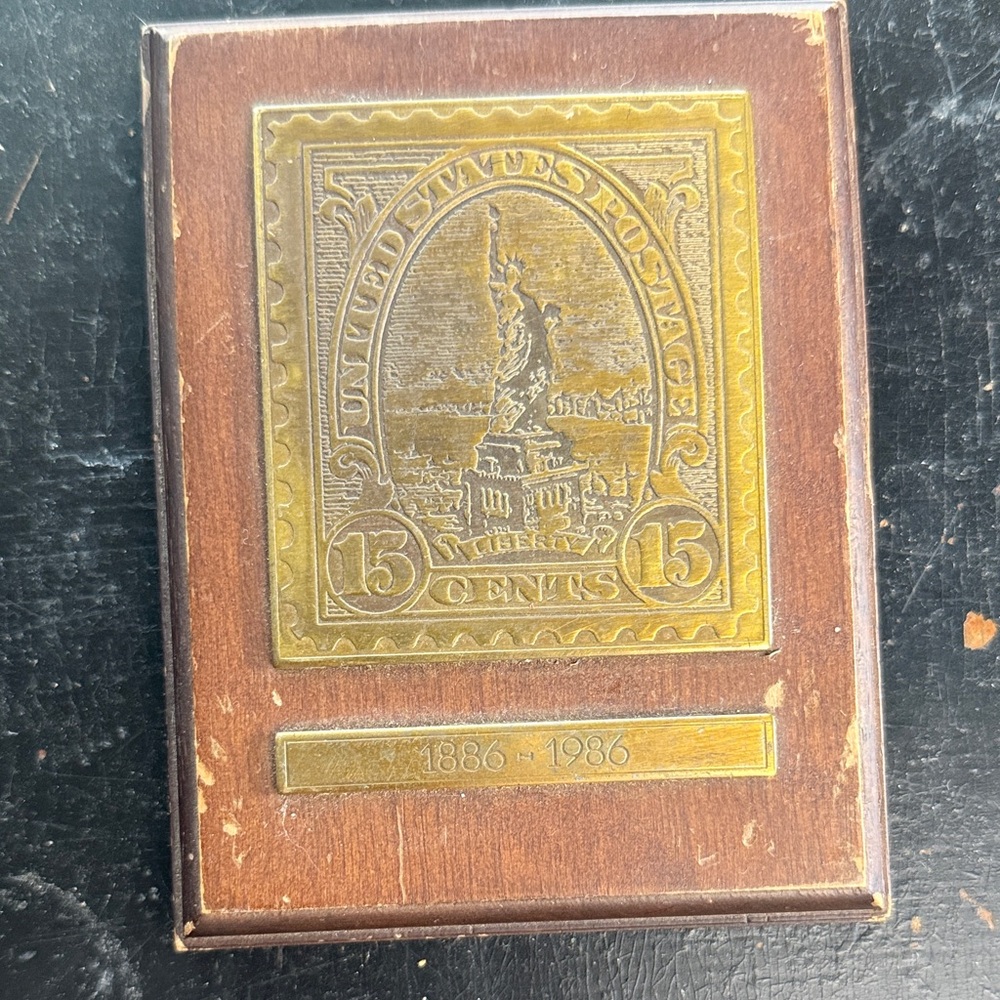 Vintage Postage Stamp Plaque